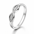 Infinity Flow Ring - 925 Sterling Silver Ring | White Background Studio Product Photo | Athira Jewels