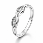 Infinity Flow Ring - 925 Sterling Silver Ring | White Background Studio Product Photo | Athira Jewels