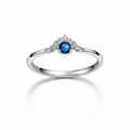 Sapphire Crown Ring