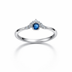 Sapphire Crown Ring