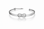 Infinity Kada Bracelet - 925 Sterling Silver Bracelet | White Background Studio Product Photo | Athira Jewels