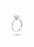 Classic Solitaire Ring - 925 Sterling Silver Ring | White Background Studio Product Photo | Athira Jewels