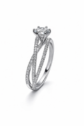 Intertwined Promise Ring - 925 Sterling Silver Ring | White Background Studio Product Photo | Athira Jewels