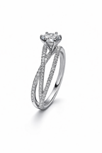 Intertwined Promise Ring - 925 Sterling Silver Ring | White Background Studio Product Photo | Athira Jewels