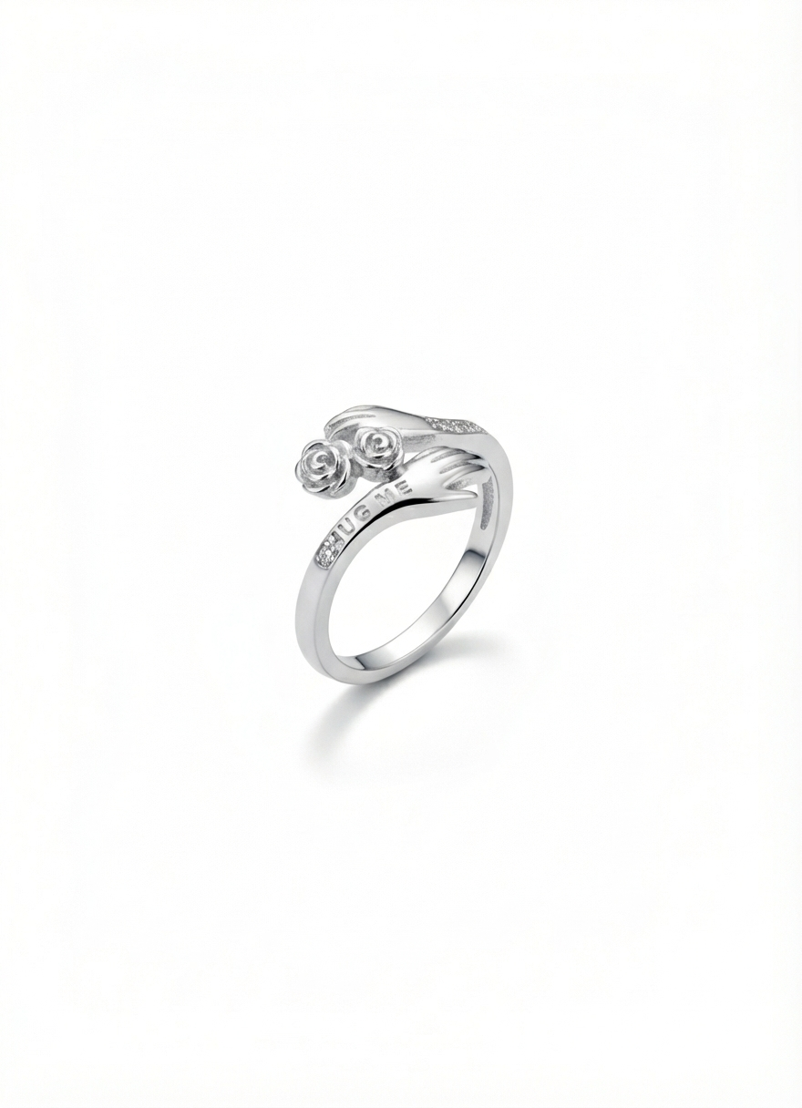 Twin Rose Open Ring