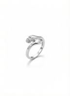 Twin Rose Open Ring
