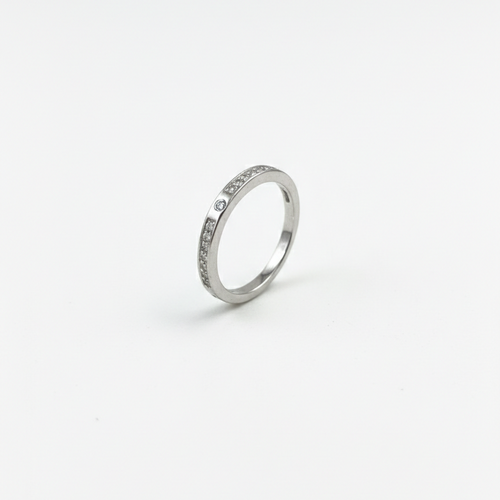 Diamond-Accent Band Ring - 925 Sterling Silver Ring | White Background Studio Product Photo | Athira Jewels