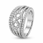 Triple Band Sparkle Ring - 925 Sterling Silver Ring | White Background Studio Product Photo | Athira Jewels