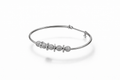 Celeste Beaded Kada Bracelet - Silver