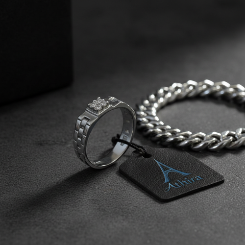 925 Sterling Silver Bold Link Men's Ring