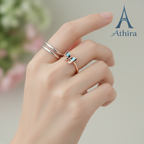 925 Sterling Silver Butterfly Charm Ring