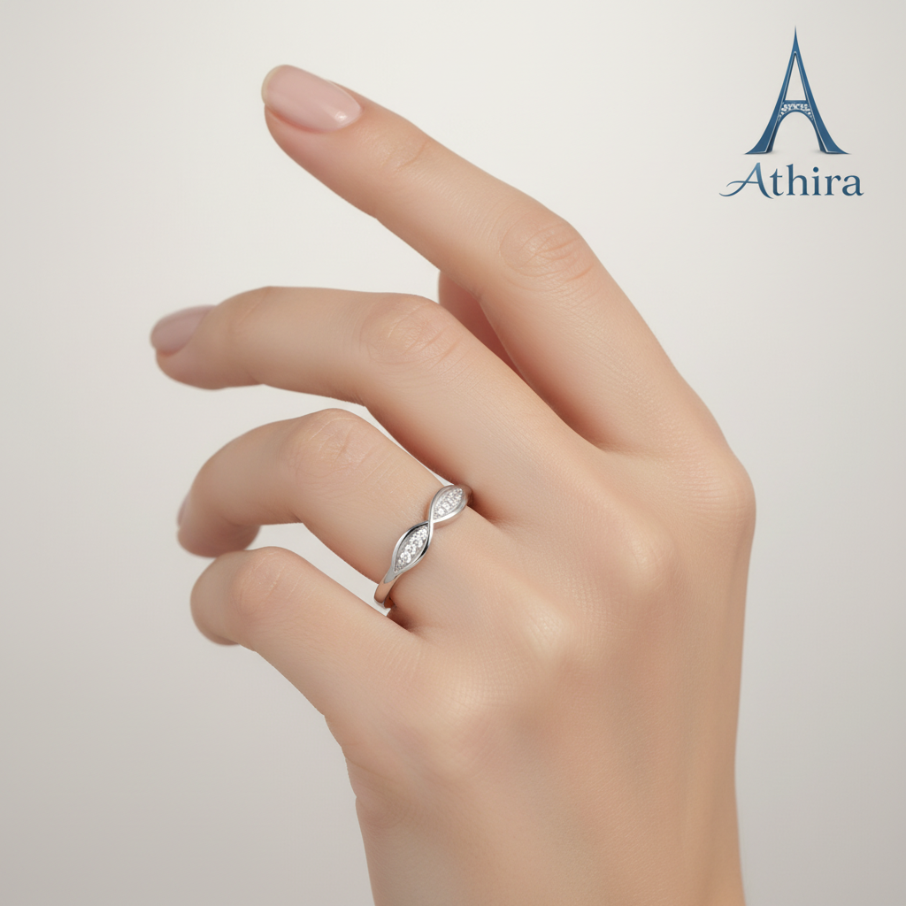 925 Sterling Silver Infinity Flow Ring
