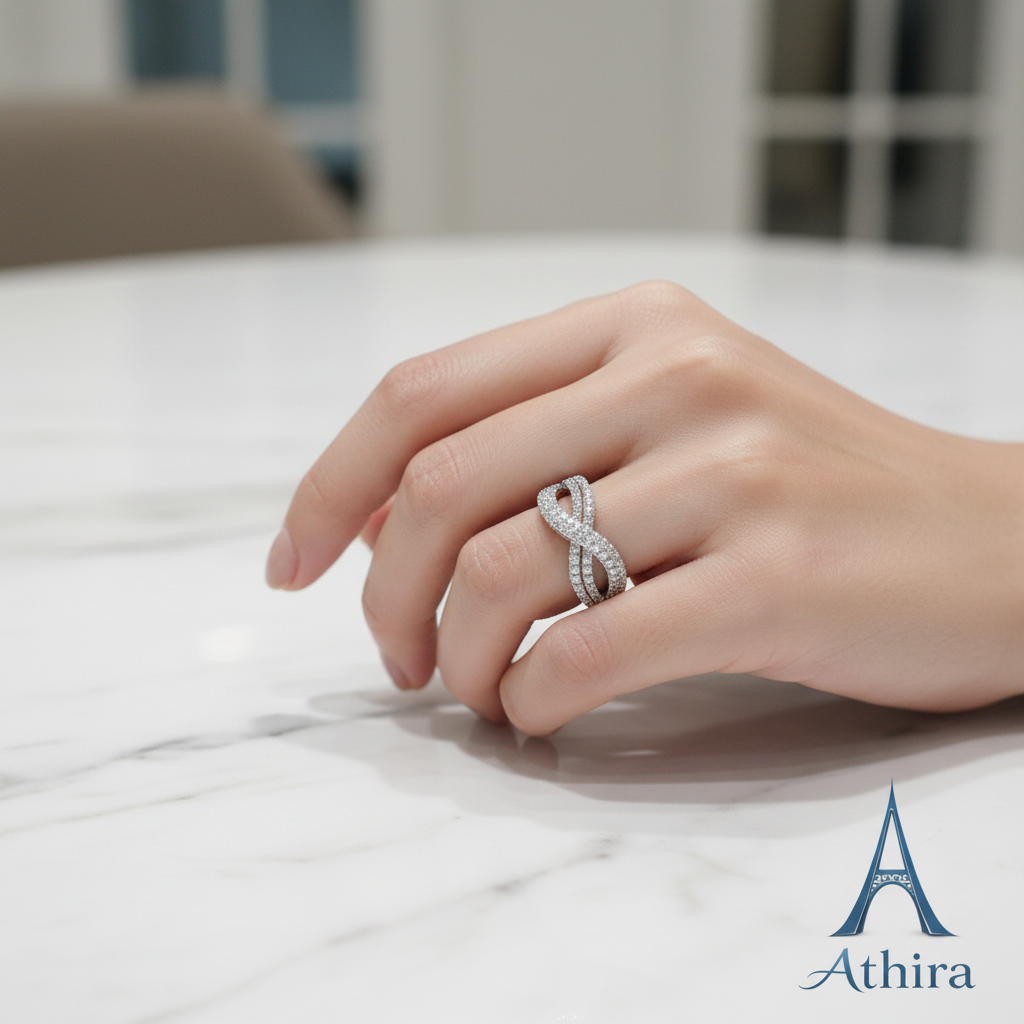 925 Sterling Silver Pure Infinity Ring