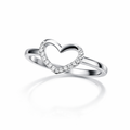 Heart Zircon Ring