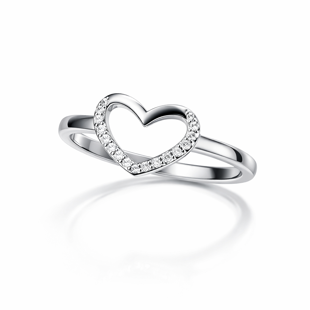 Heart Zircon Ring