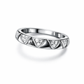 Geometric Sparkle Band Ring - 925 Sterling Silver Ring | White Background Studio Product Photo | Athira Jewels