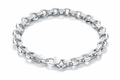 Textured Link Sterling Silver Chain Bracelet - 925 Sterling Silver Bracelet | White Background Studio Product Photo | Athira Jewels