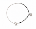 Elegant Black Bead Anklet