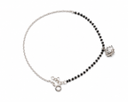 Elegant Black Bead Anklet