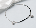 Elegant Black Bead Anklet