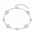 Sparkling Star Silver Anklet