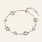 Sparkling Star Silver Anklet