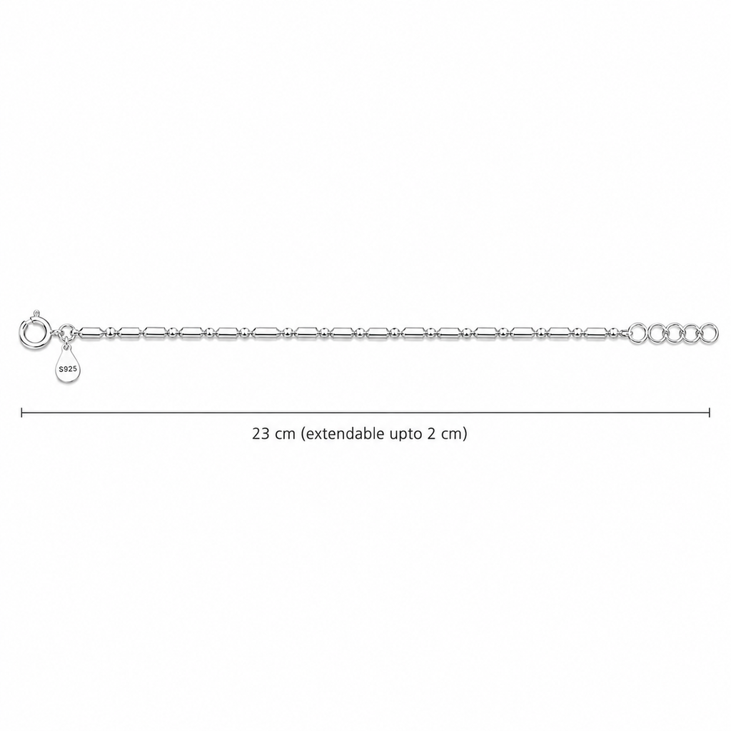 Sleek Sterling Silver Minimalist Anklet