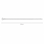 Minimalist Sterling Silver Beaded Anklet