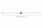 Rose Knot Sterling Silver Chain Anklet