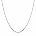 Sleek Rhodium Plated Sterling Silver Box Chain