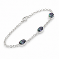 Sterling Silver Mystic Quartz Link Bracelet