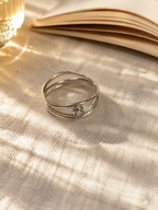 Elegant Multi Band Silver Ring
