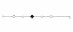 Elegant Black Clover Pearl Bracelet