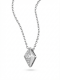 Geometric Dual-Facet Pendant Necklace - 925 Sterling Silver Necklace | White Background Studio Product Photo | Athira Jewels