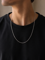 Rhodium Plated Sterling Silver Matar Mala Chain
