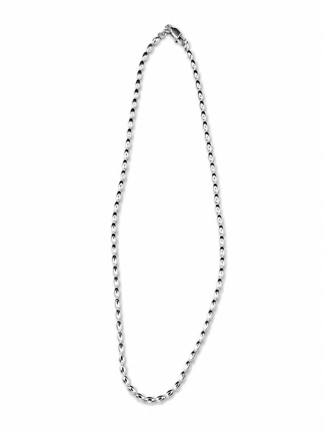 Rhodium Plated Sterling Silver Matar Mala Chain