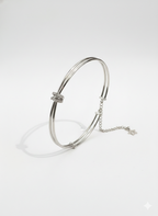 Aurelle Dual Band Kada Bracelet - Silver