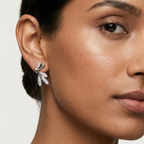 Leaf Drop Stud Earrings - Earrings detail view 2 | 925 Sterling Silver | Athira
