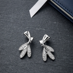 Leaf Drop Stud Earrings - Earrings detail view 4 | 925 Sterling Silver | Athira