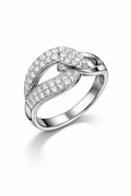 Intertwined Sparkle Ring - 925 Sterling Silver Ring | White Background Studio Product Photo | Athira Jewels