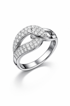 Intertwined Sparkle Ring - 925 Sterling Silver Ring | White Background Studio Product Photo | Athira Jewels