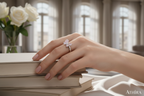 Cinematic lifestyle image showing ring being worn