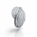 Elegant Pave Wave Ring