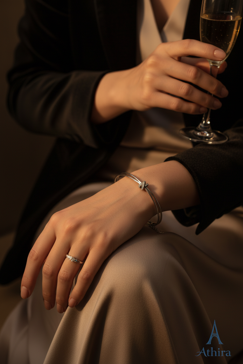 Evening lifestyle shot with Athira logo