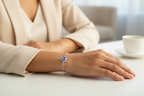 Evil Eye Heart Bracelet — Lifestyle Wrist Shot 30-40