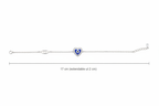 Evil Eye Heart Bracelet — Technical Measurement Image