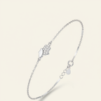 Hamsa Charm Dual Finish Bracelet — Cream Background