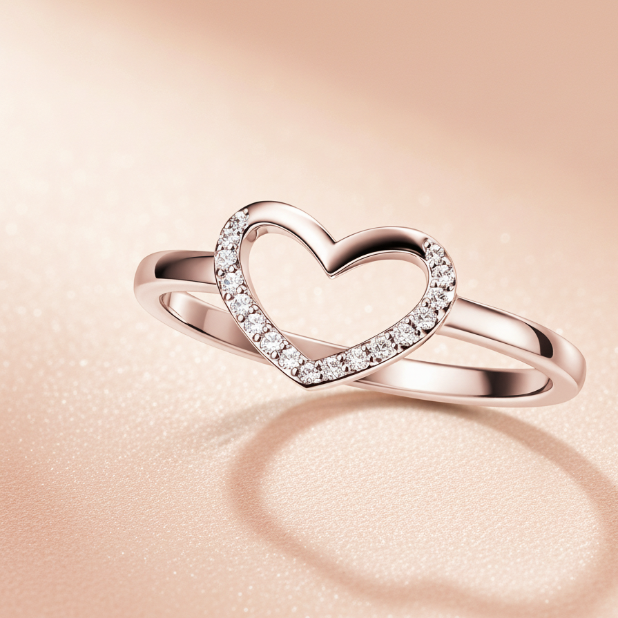 Heart Zircon Ring - Branded