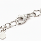 Rhodium Plated Double Chain Moti Payal Set - 925 Sterling Silver Anklet Close-Up Detail Shot | Polished Finish & Craftsmanship | Athira