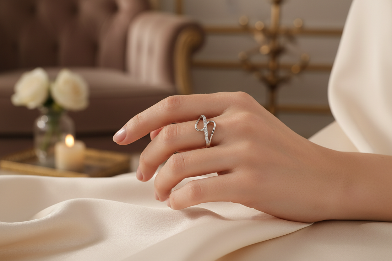 Infinity Curve Ring - Lifestyle